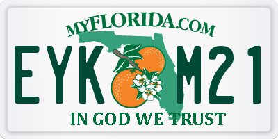 FL license plate EYKM21