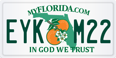 FL license plate EYKM22