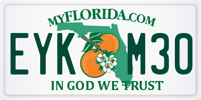 FL license plate EYKM30