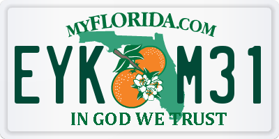 FL license plate EYKM31