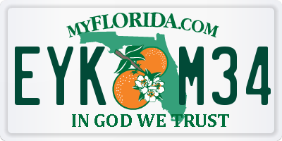 FL license plate EYKM34