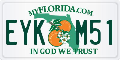 FL license plate EYKM51