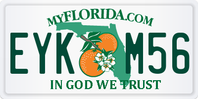 FL license plate EYKM56