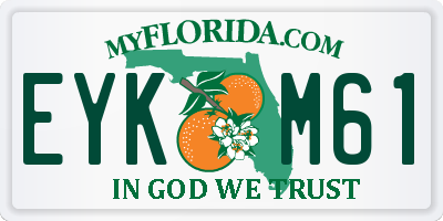 FL license plate EYKM61