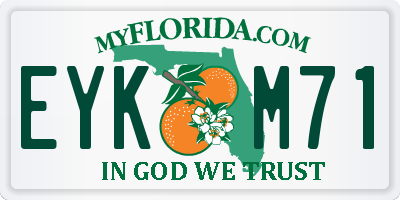 FL license plate EYKM71