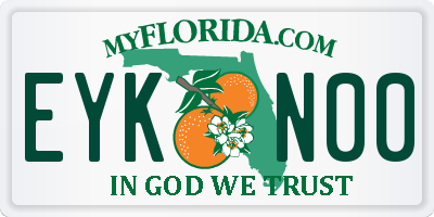 FL license plate EYKN00