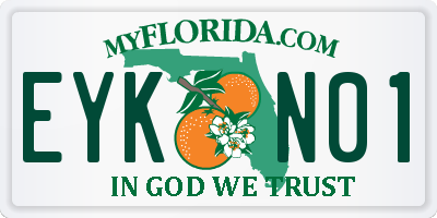 FL license plate EYKN01
