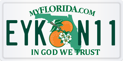FL license plate EYKN11