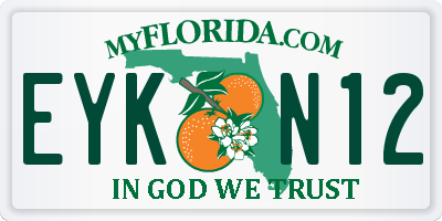 FL license plate EYKN12