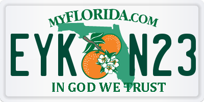 FL license plate EYKN23