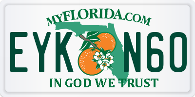FL license plate EYKN60