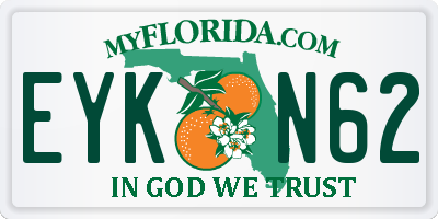 FL license plate EYKN62