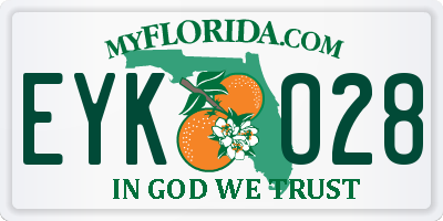 FL license plate EYKO28