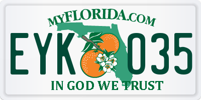 FL license plate EYKO35