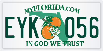 FL license plate EYKO56