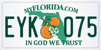 FL license plate EYKO75