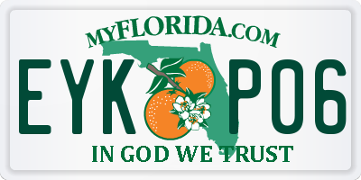 FL license plate EYKP06