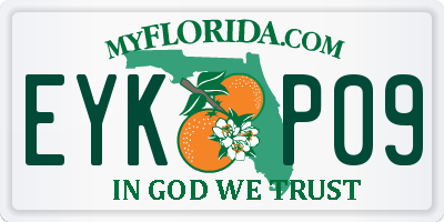 FL license plate EYKP09
