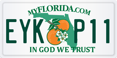 FL license plate EYKP11