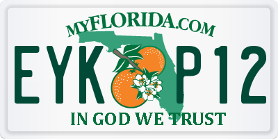 FL license plate EYKP12