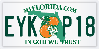 FL license plate EYKP18
