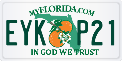 FL license plate EYKP21