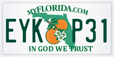 FL license plate EYKP31
