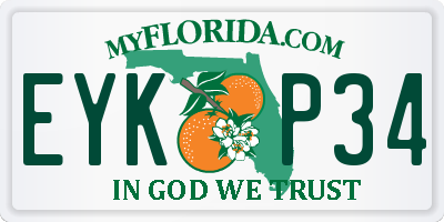 FL license plate EYKP34