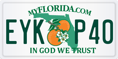 FL license plate EYKP40