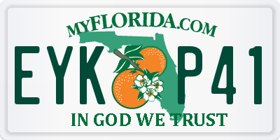 FL license plate EYKP41