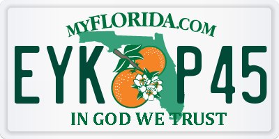 FL license plate EYKP45