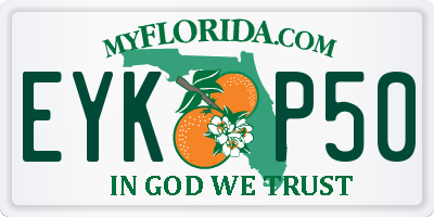 FL license plate EYKP50