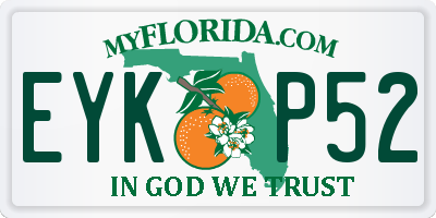 FL license plate EYKP52