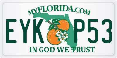 FL license plate EYKP53