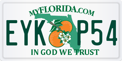 FL license plate EYKP54