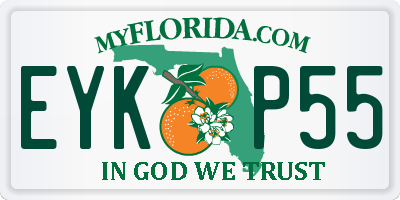 FL license plate EYKP55