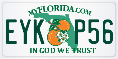 FL license plate EYKP56