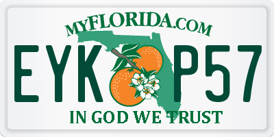 FL license plate EYKP57