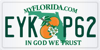 FL license plate EYKP62