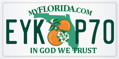 FL license plate EYKP70