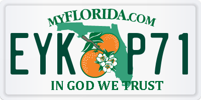 FL license plate EYKP71