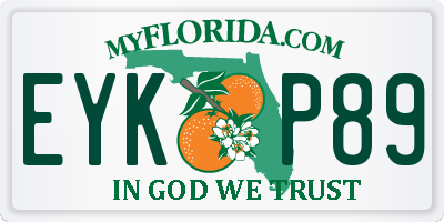 FL license plate EYKP89