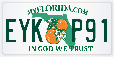 FL license plate EYKP91