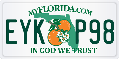 FL license plate EYKP98