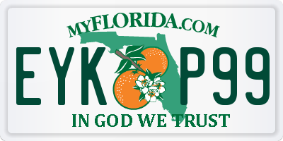 FL license plate EYKP99