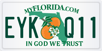 FL license plate EYKQ11