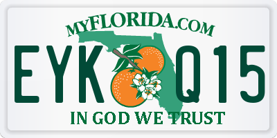 FL license plate EYKQ15