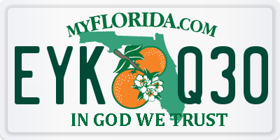 FL license plate EYKQ30