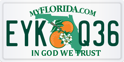 FL license plate EYKQ36