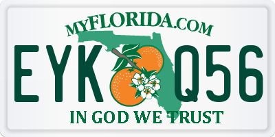 FL license plate EYKQ56